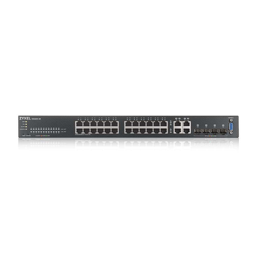 ZyXEL GS2220-28-EU0101F Network Switch Managed L2 Gigabit Ethernet (10/100/1000) Black, GS2220-28-EU