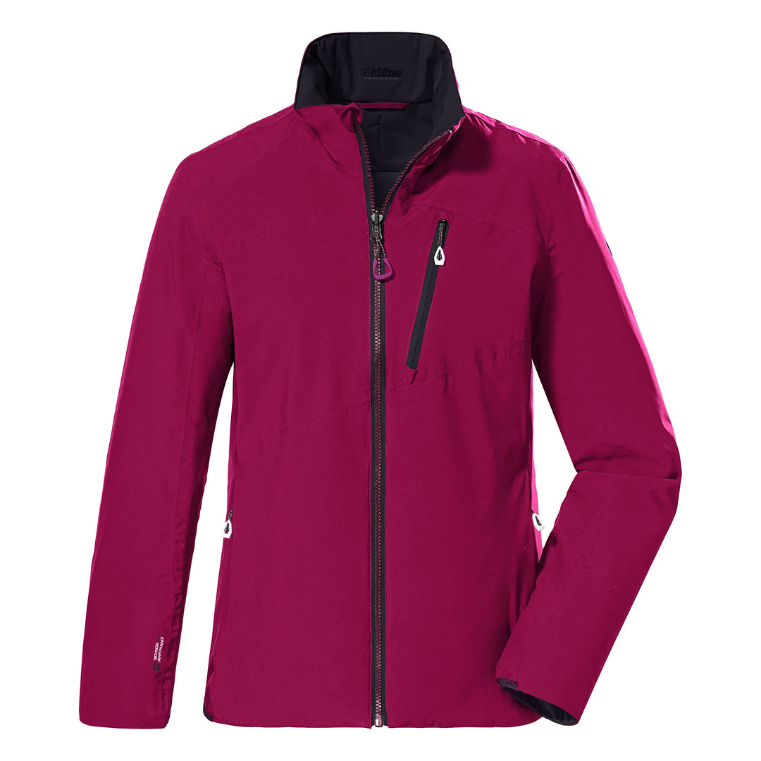 Killtec Damen Kow 100 Wmn Jckt Softshelljacke/Wendejacke, packbar 34 dunkelorchidee, 34 dunkelorchid