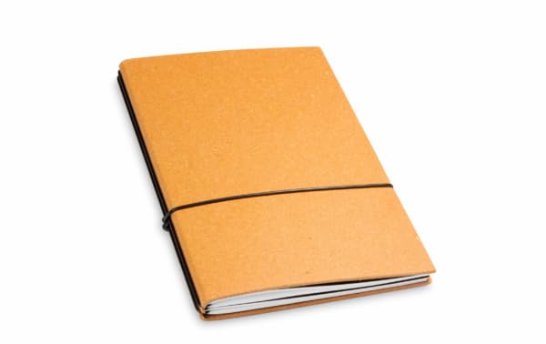 X17 Notizbuch A5, braun; aus recyceltem Leder. Austauschbare Notizhefte (blanko,kariert) mit Doppelt