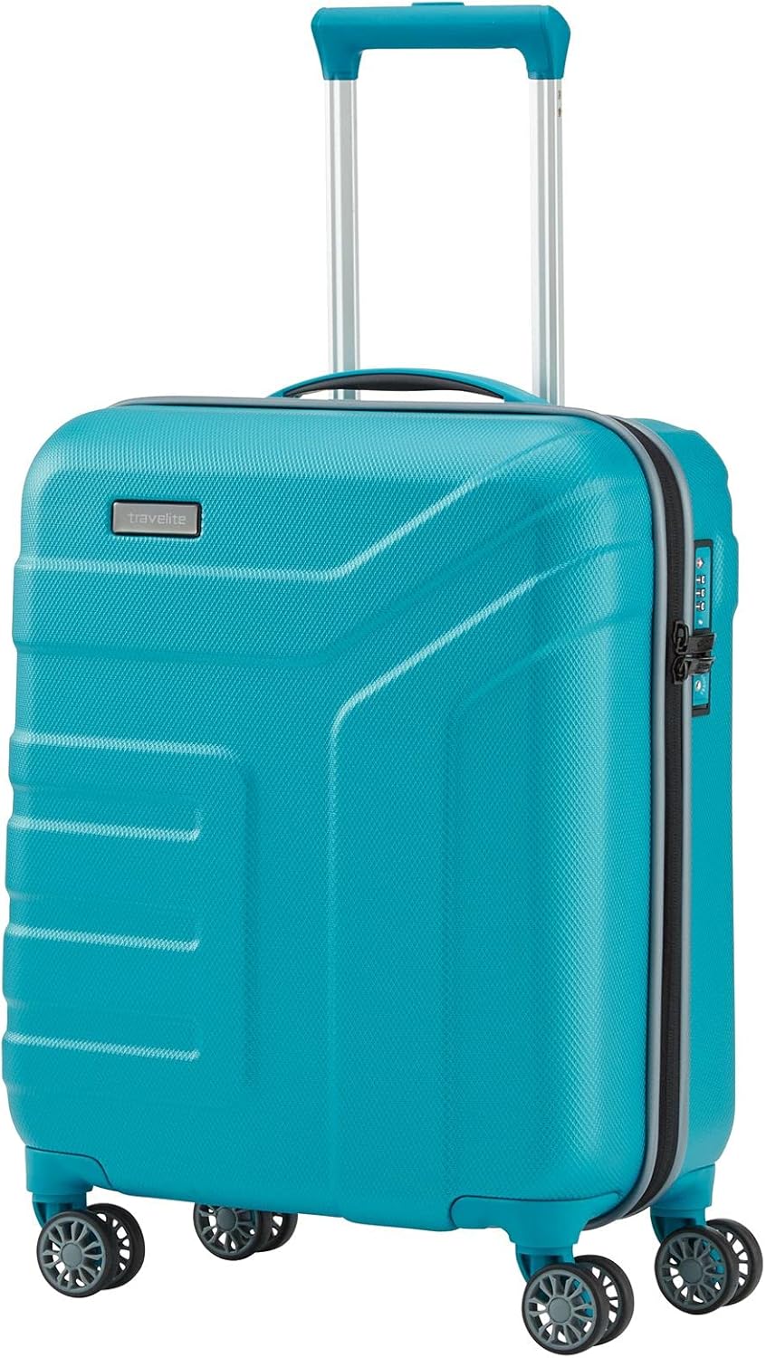 Travelite 4-Rad Handgepäck Koffer mit TSA Schloss erfüllt IATA Borgepäck Mass, Gepäck Serie VECTOR: