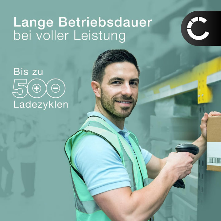 CELLONIC, Barcode-Scanner Akku kompatibel mit Symbol MC3190 kompatibel mit Zebra MC3190 kompatibel m
