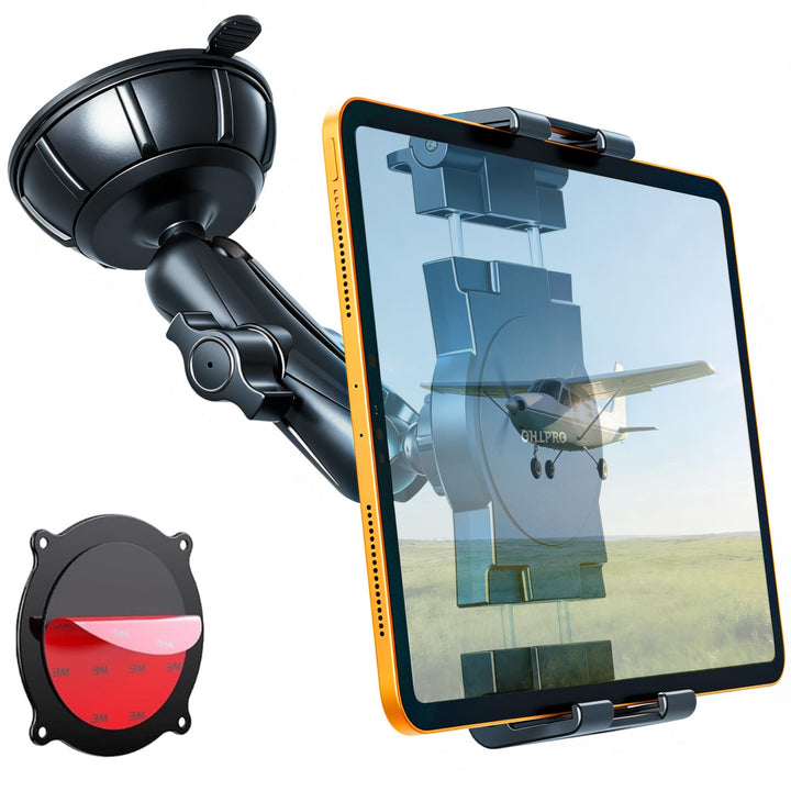 OHLPRO Tablethalterung Flugzeug Cockpit für Piloten - 80mm Starker Saugnapf Aviation Tablet Halter m