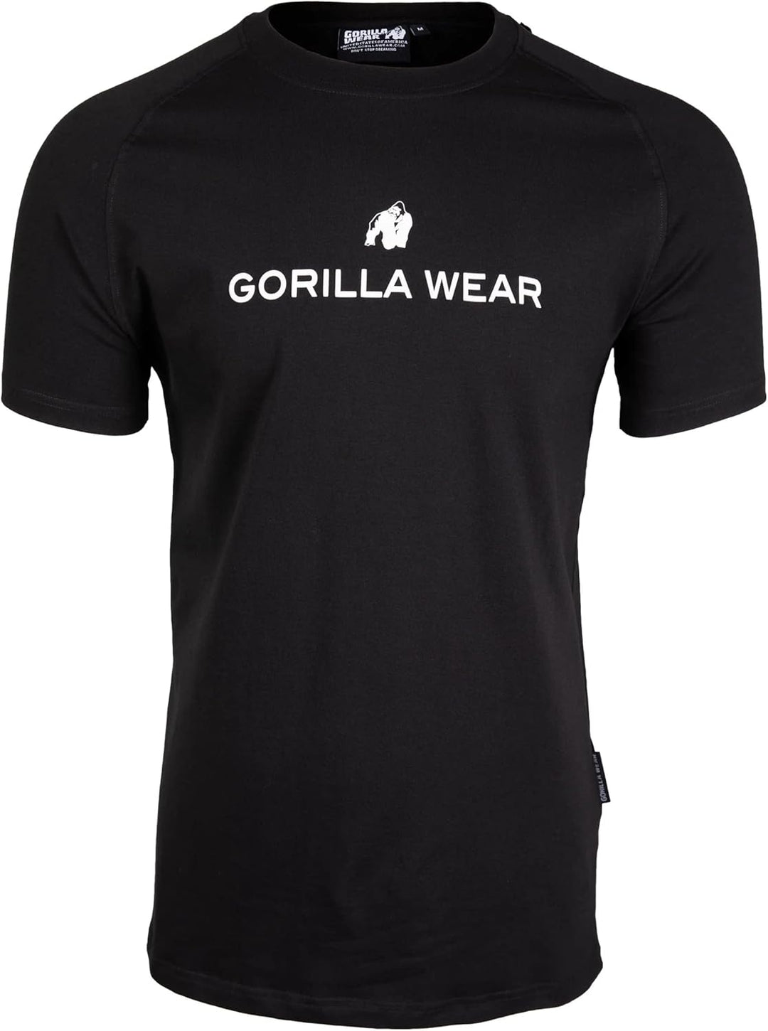 Gorilla Wear - Davis T-Shirt - schwarz - Bodybuilding Sport Alltag Freizeit mit Logo Aufdruck leicht