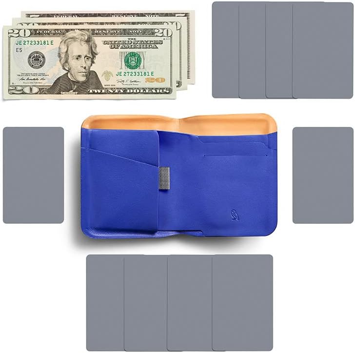 Bellroy Apex Note Sleeve – (Vorgeformte Leder-Brieftasche, RFID-Schutz) - PepperBlue, Pepperblue