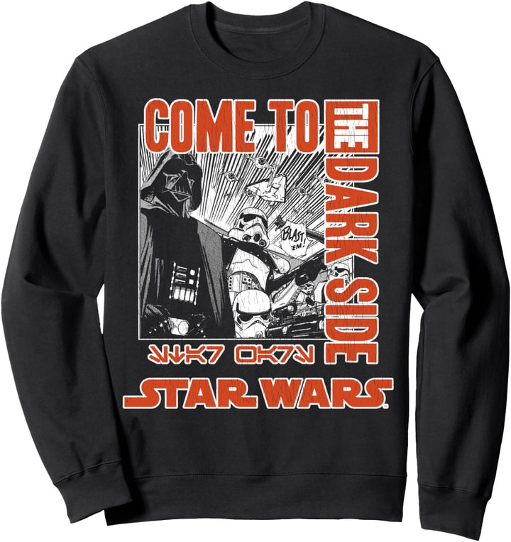 Star Wars Come To The Dark Side Kanji Blue Poster Sweatshirt