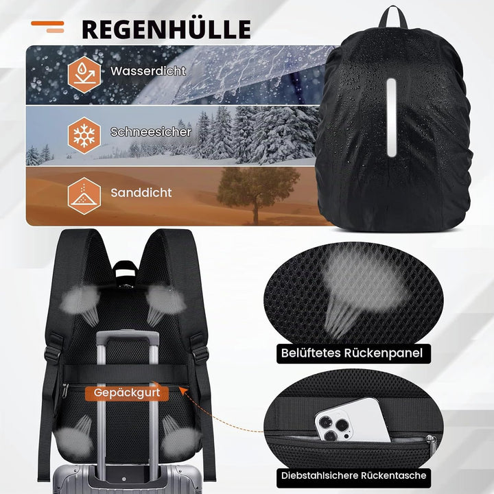 RAINSMORE Kamerarucksack Gross – Kameratasche Spiegelreflex für Fotografen, kamerarucksack mit 14 Zo