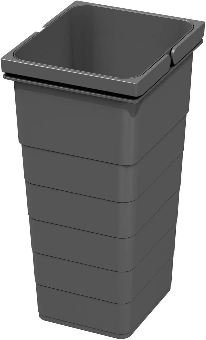 eins2vier Abfallsammler Höhe: 330 mm Volumen 11,5 Liter 205 x 229 mm dunkelgrau 5072 Mülleimer Abfal