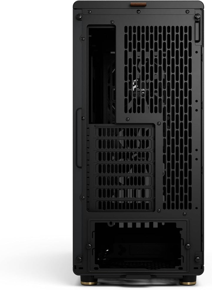Fractal Design North Charcoal Black - Wood Walnut Front - Mesh Side Panels - Two 140mm Aspect PWM Fa