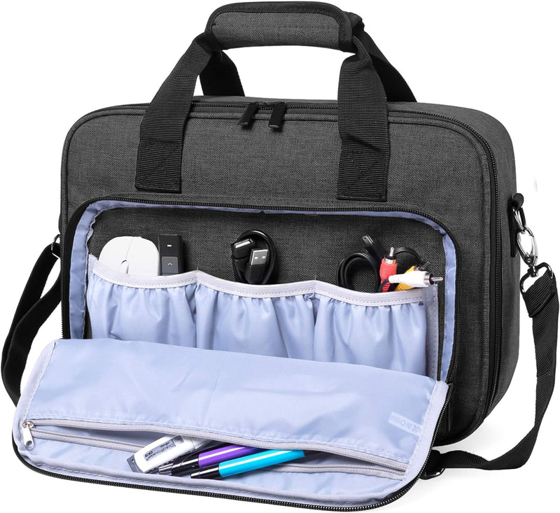 Luxja Beamer Tasche mit Schutzhülle für Laptop, Projektor Tasche Kompatibel mit Acer, BenQ, Epson, O