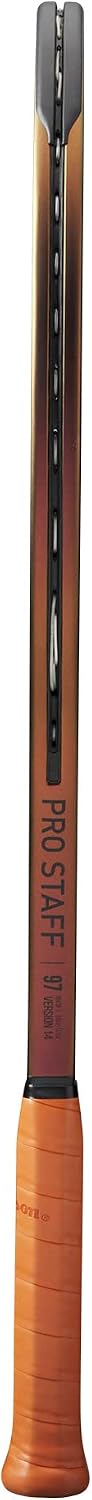 Wilson Pro Staff 97 V14 Performance Grip Size 2 - 4 1/4" Bronze/Orange, Grip Size 2 - 4 1/4" Bronze/
