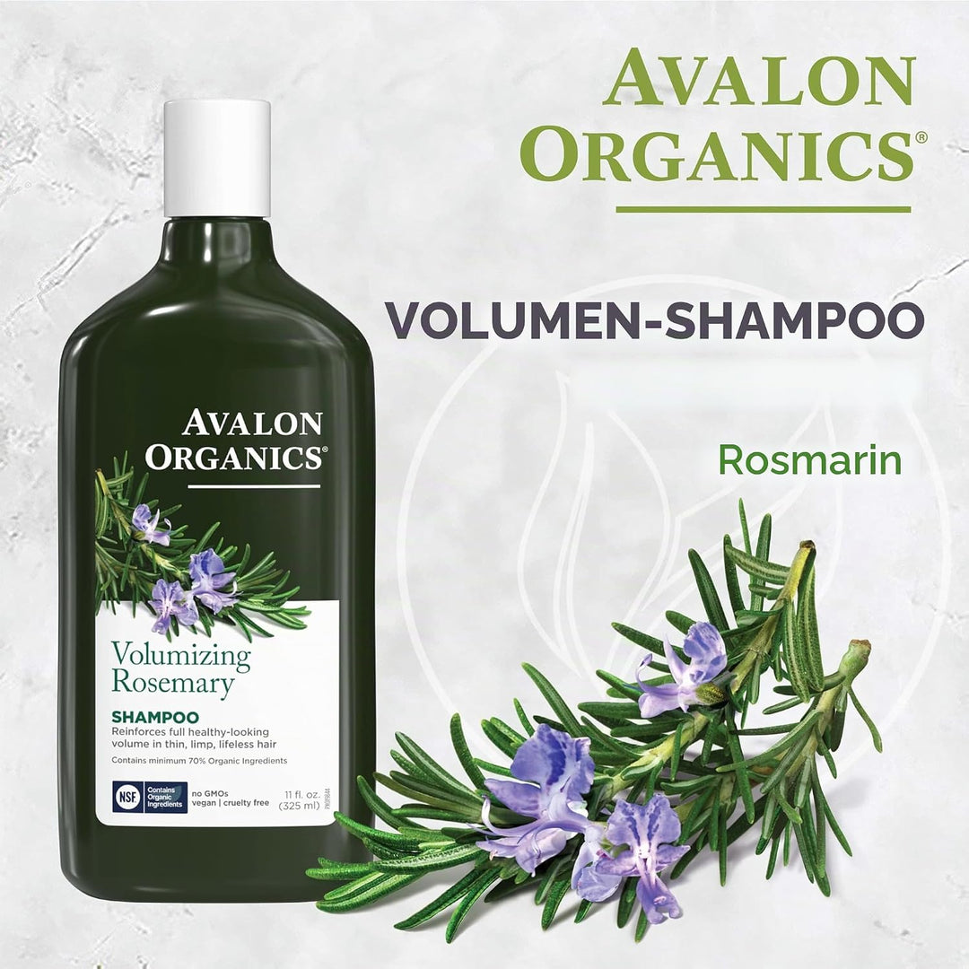 Avalon Organics Shampoo, Volumizing Rosmary, 325 ml