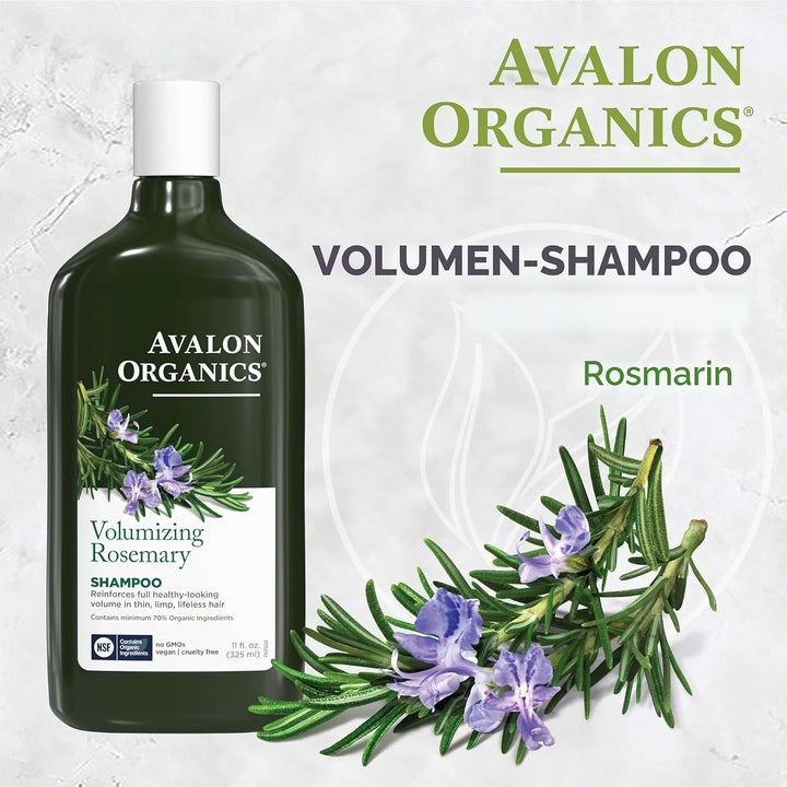 Avalon Organics Shampoo, Volumizing Rosmary, 325 ml