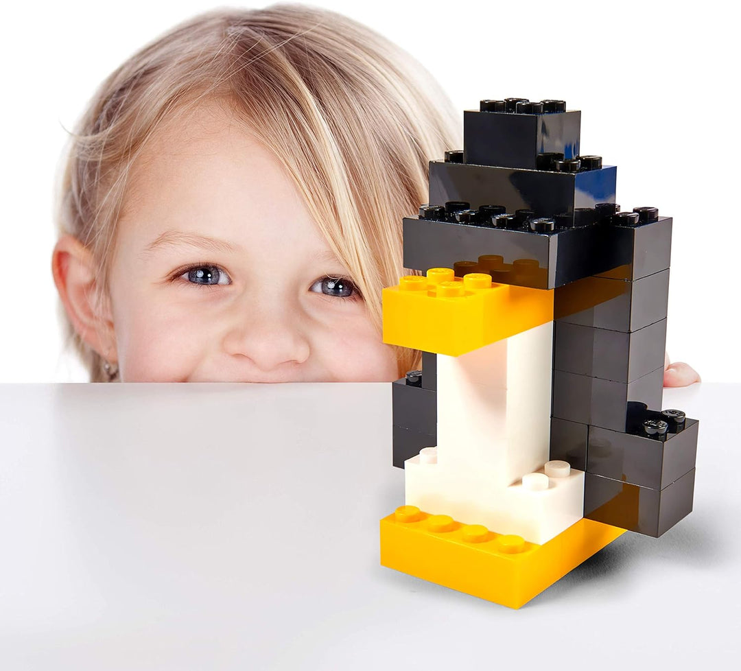Simba 104114116 - Blox, 1000 gelbe Bausteine für Kinder ab 3 Jahren, 4er Steine, im Karton, vollkomp