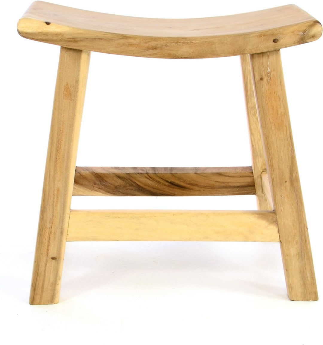 Divero Hocker aus Suar Holz Holzhocker Sitzhocker massiv unbehandelt