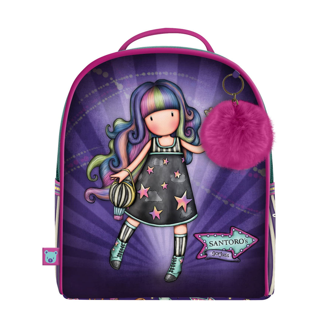 Santoro 1040GJ12 Gorjuss Fairground Mini-Rucksack Up and Away, 20 x 22 x 10 cm, violett
