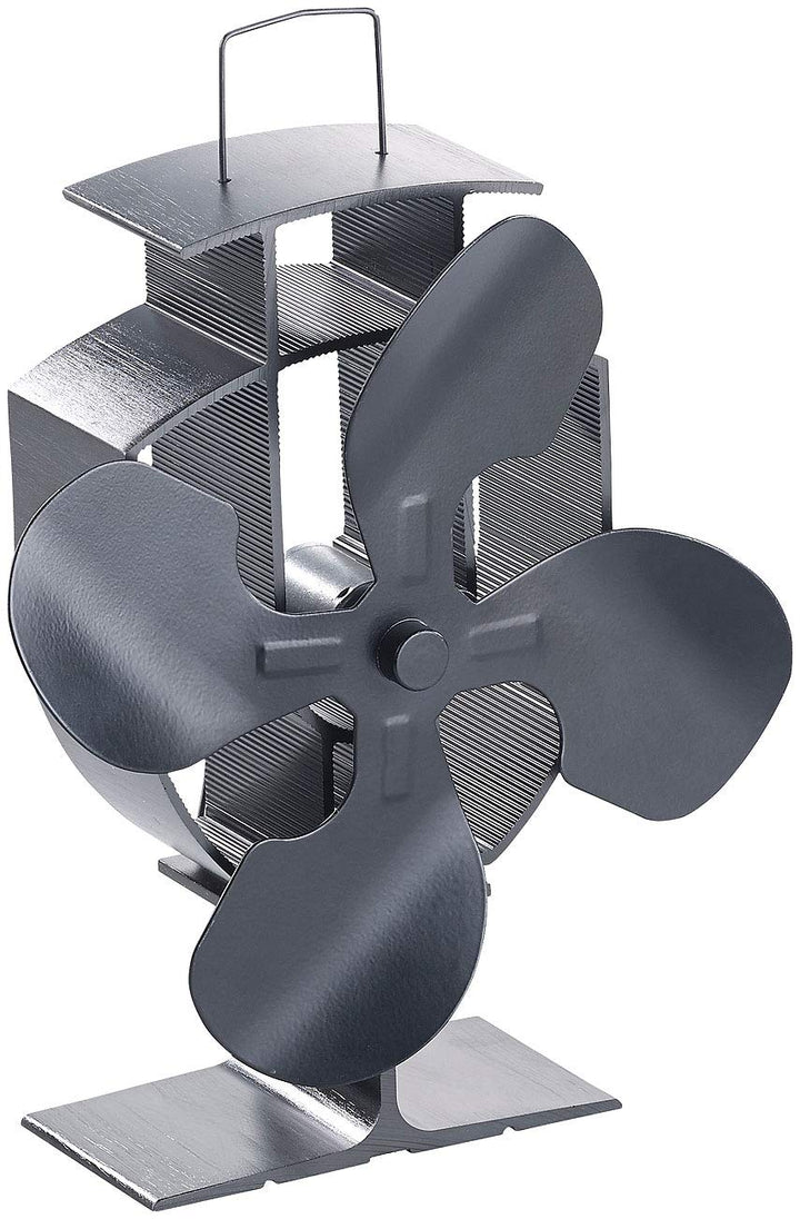 Carlo Milano Kaminventilator: Stromloser Kaminofen-Ventilator mit 4 Lüfter-Blättern, für 60-350 °C (