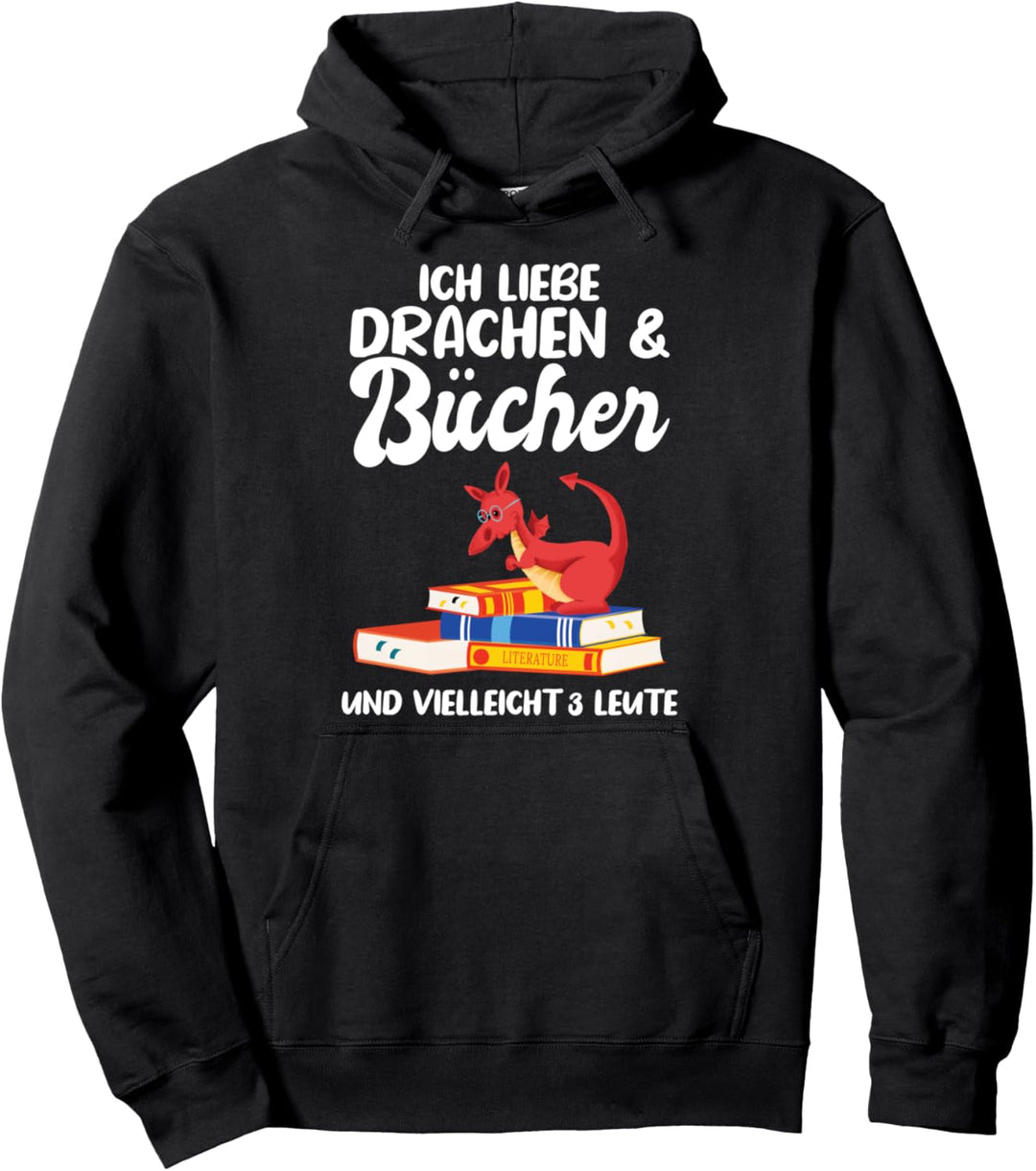 Bücher Drache Leseratte Pullover Hoodie