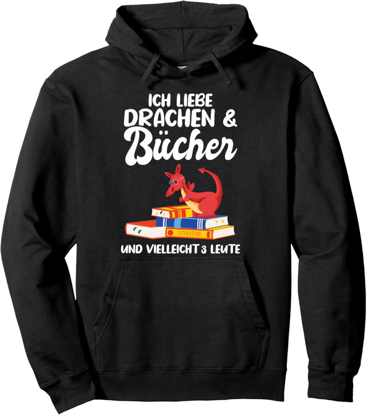 Bücher Drache Leseratte Pullover Hoodie