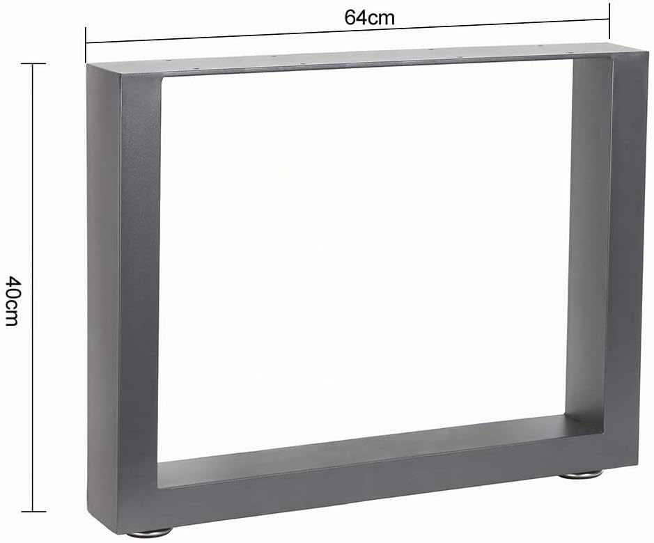 Melko 2X Tischkufen aus Vierkantprofilen 64 x 40 cm Tischgestell Industriedesign Tischuntergestell T