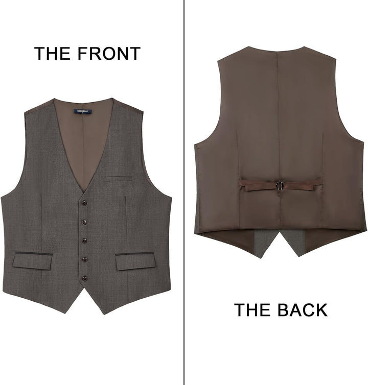 Anzugweste für Herren Elegant Hochzeit Weste Klassische Einfarbig Casual Businessweste Formelle Smok