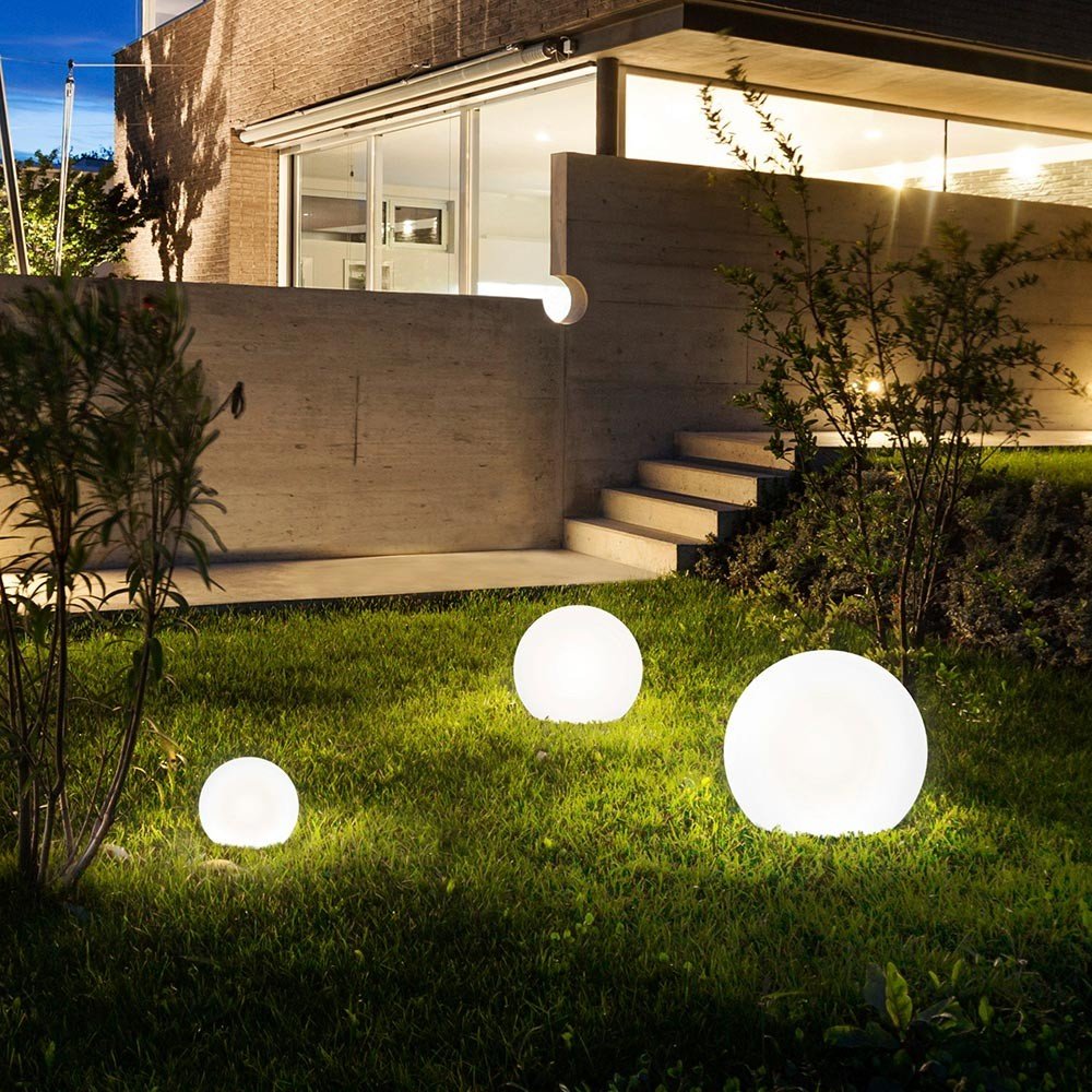 s.LUCE pro Globe+ langlebige Garten Aussenkugel Weiss matte Kugelleuchte Kugellampe, Grösse:Ø 60cm,