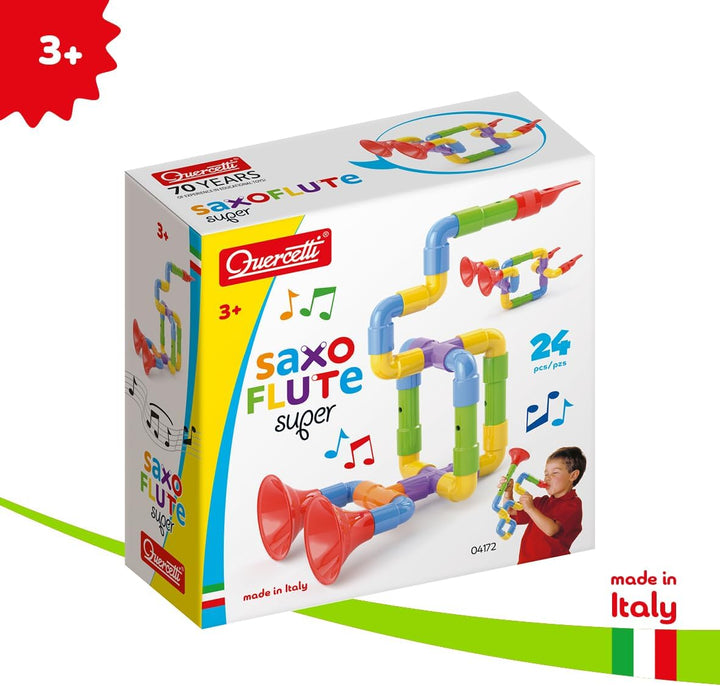 Quercetti Super Saxoflute Musikinstrumente Spielzeug ab 3 Jahre Baby Spielzeug Montessori Konstrukti