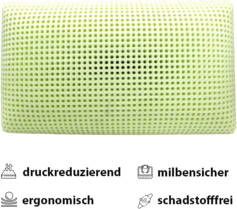 MAPE Duftkissen Nackenstützkissen viscoelastischer Thermo-Soft-Schaum Kissen mit 100% Baumwollbezug