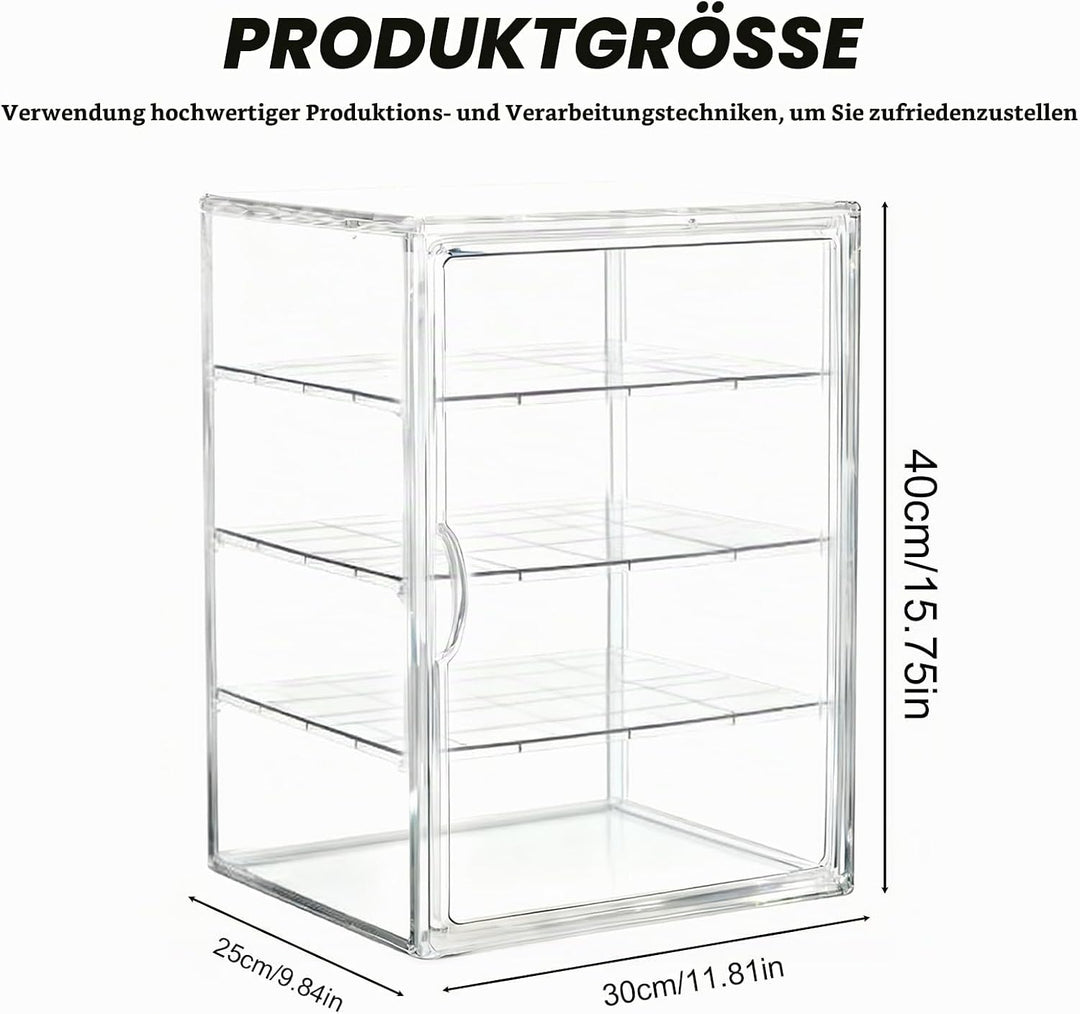 Brotaufbewahrungsbox Acrylbox: 4 Schichten Magnetische Anziehung Gross Transparente Brotbox mit 3 Pa