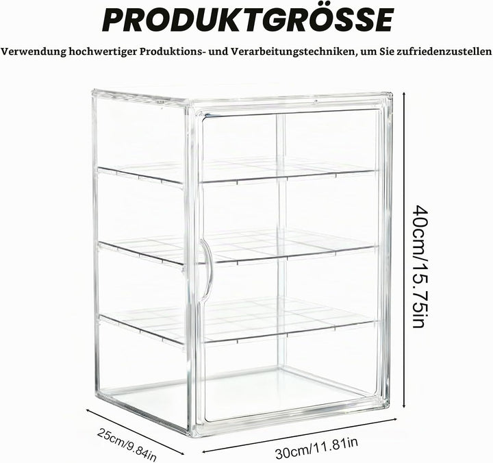 Brotaufbewahrungsbox Acrylbox: 4 Schichten Magnetische Anziehung Gross Transparente Brotbox mit 3 Pa