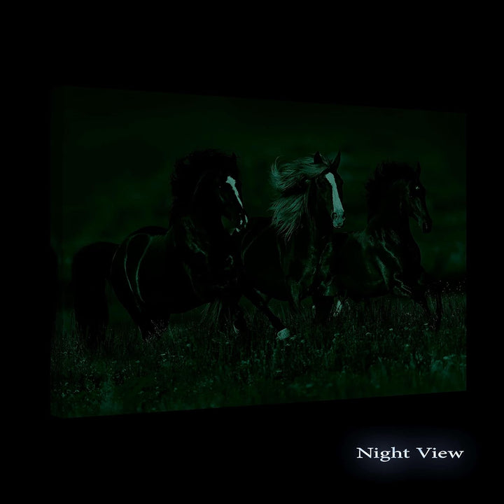Startonight Bilder Pferderennen auf dem Feld - Leinwandbilder Moderne Kunst - Tiere Wanddeko Kunstdr