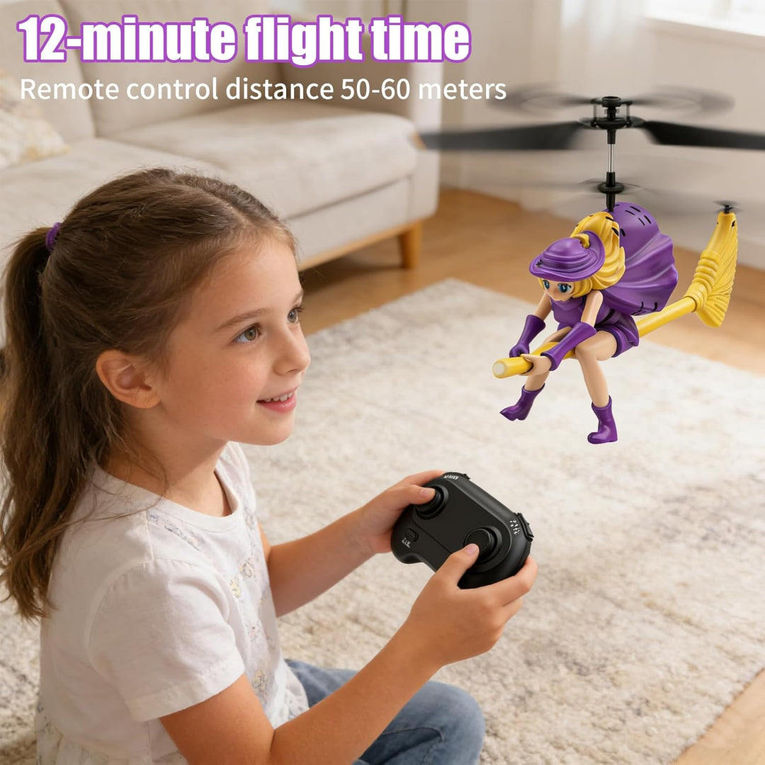 OBEST Fernbedienung Hexe Hubschrauber, Fliegen Magie Junge Drohne, Mini-Flugzeug, Flugzeit 12 Minute
