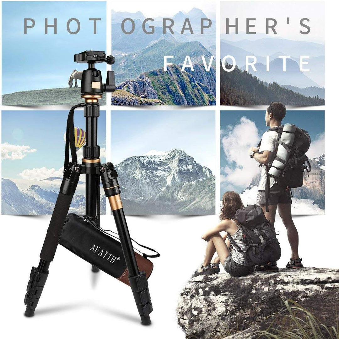AFAITH Professional Stativ Tragbare Magnesium-Aluminiumlegierung Stativ Monopod &amp; Kugelkopf für SLR-