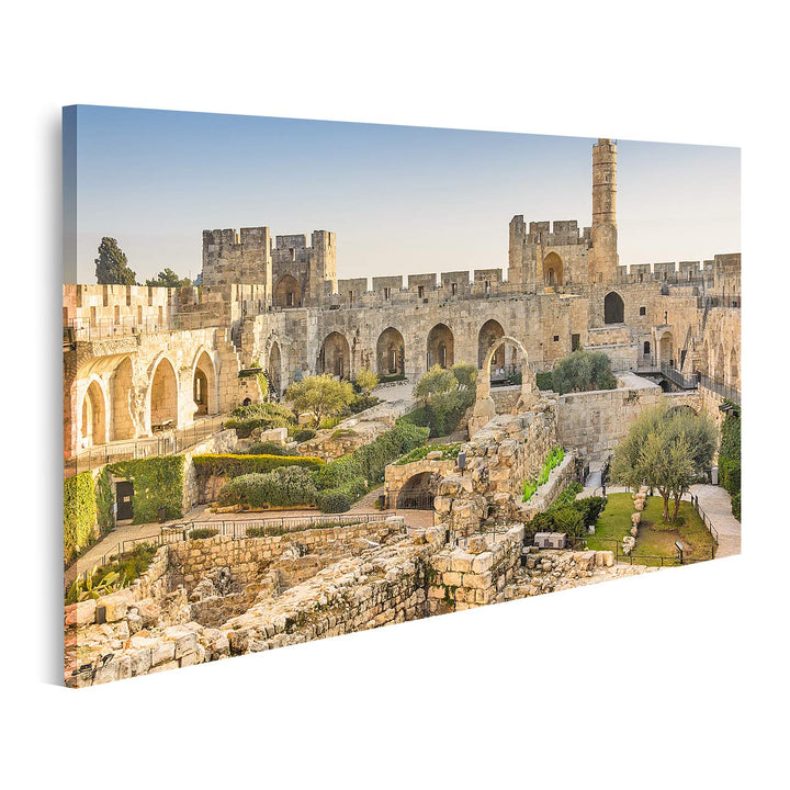 islandburner Bild auf Leinwand Jerusalem Israel Am Davidsturm Bilder Wandbilder Poster Leinwand 80x4