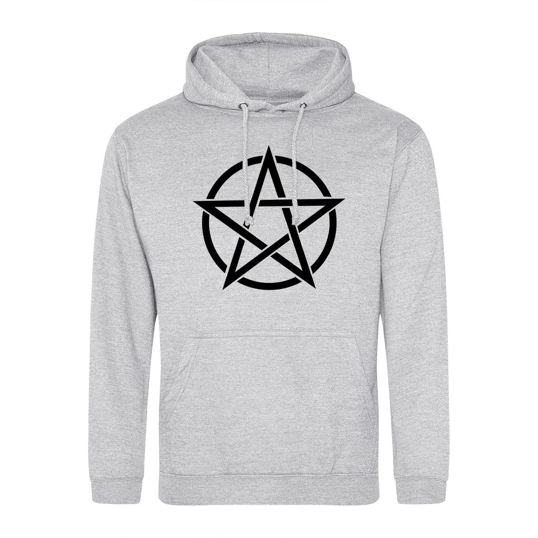 Hururaa Unisex Hoodie Pentagramm Drudenfuss Pullover Vegan Grösse 3XL mit Bannzeichen Geschenk Idee