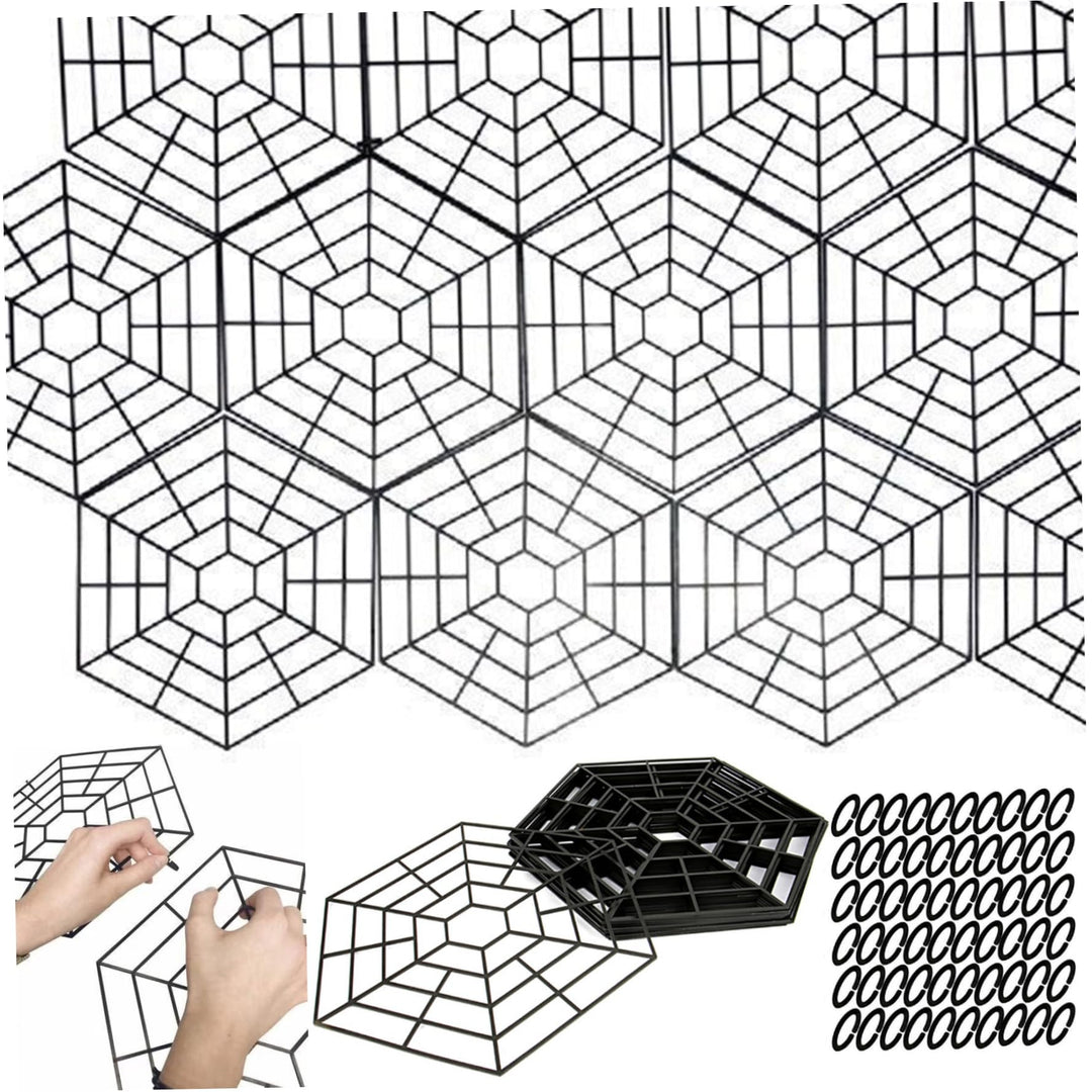20pcs/Sets hexagonales Teichnetz, schwimmende Nylon -Teichabdeckung für Koi -Teiche und Outdoor -Fis