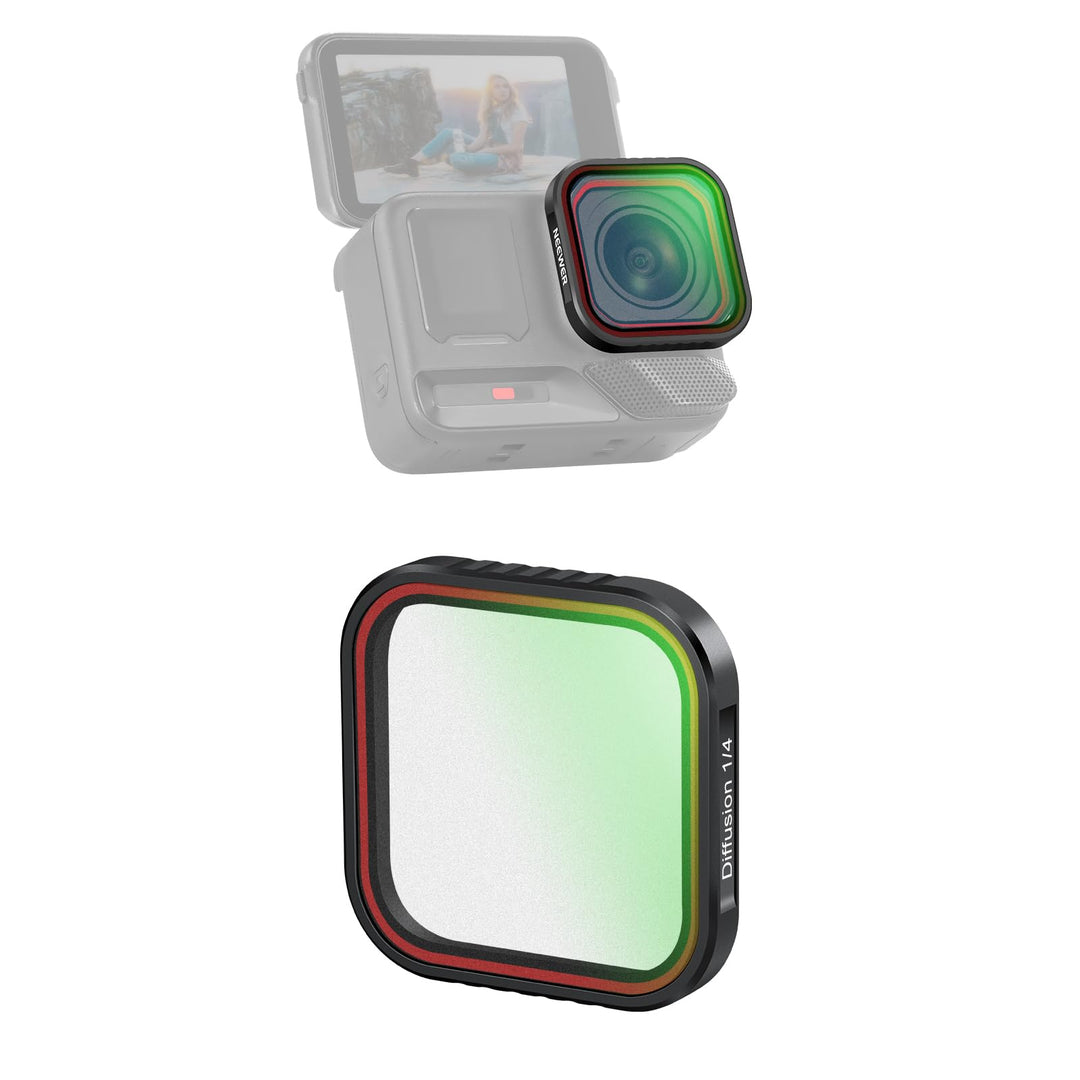 NEEWER 1/4 Black Diffusion Filter Kompatibel mit Insta360 Ace Pro Insta 360 Ace Pro 2, Zubehör Nicht