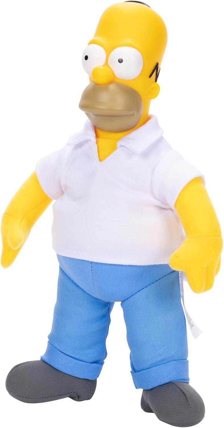 JAKKS Pacific Der Simpsons-Homer-Plüsch, 25 cm, offiziell lizenziert, weicher Plüsch-Homer mit gefor
