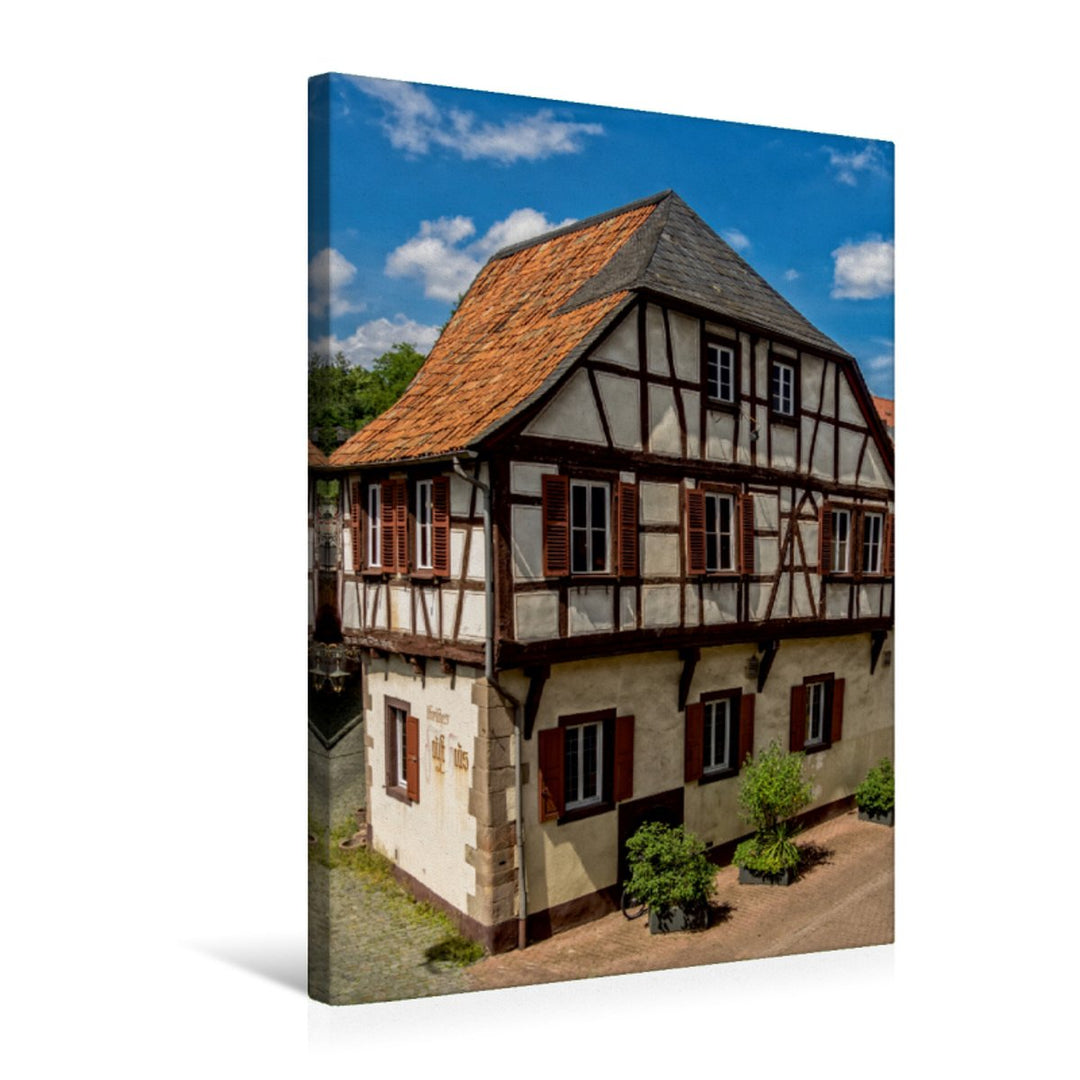 Premium Textil-Leinwand 50 x 75 cm Hoch-Format Bad Kreuznach - Dr. Faust-Haus | Wandbild, HD-Bild au