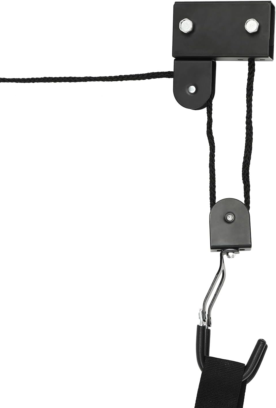 Deckenlift Flaschenzugsystem, 57kg Heavy Duty Seilzug Deckenhalterung aus Eisen mit 16m Seil 2 Rolle