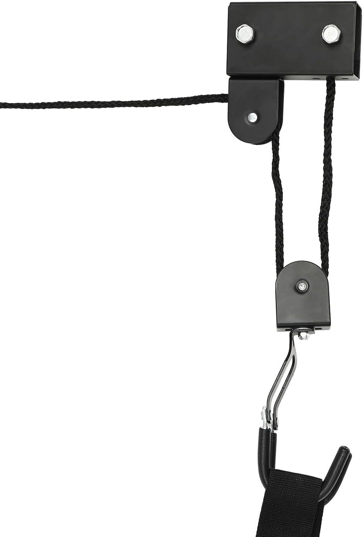Deckenlift Flaschenzugsystem, 57kg Heavy Duty Seilzug Deckenhalterung aus Eisen mit 16m Seil 2 Rolle