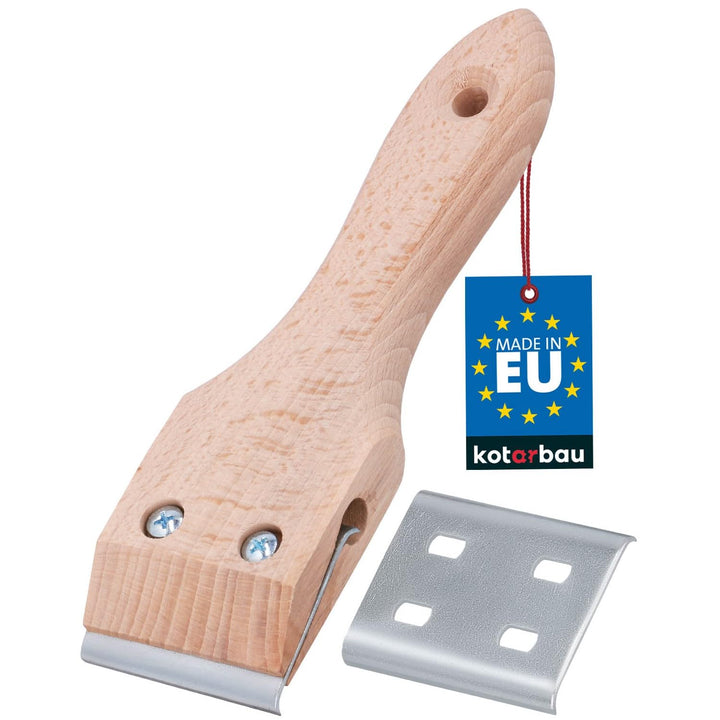 KOTARBAU® Ziehklingenschaber 60 mm mit Holzgriff für Tischlerarbeiten Entfernen von Lacken, 60 mm