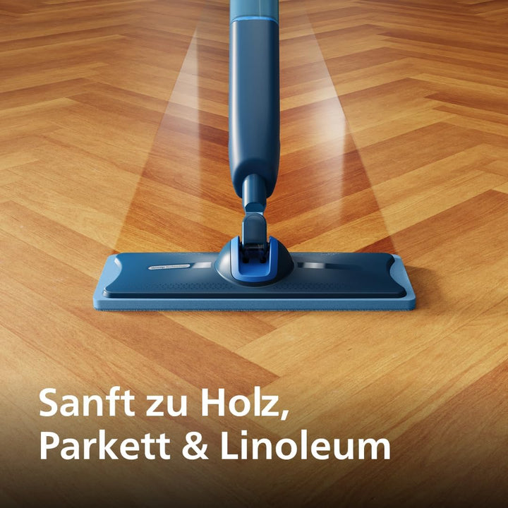 Philips OneUp Ersatzpad 2er Set für Holz, Parkett &amp; Linoleum – Saugt Schmutzwasser auf &amp; wischt mit