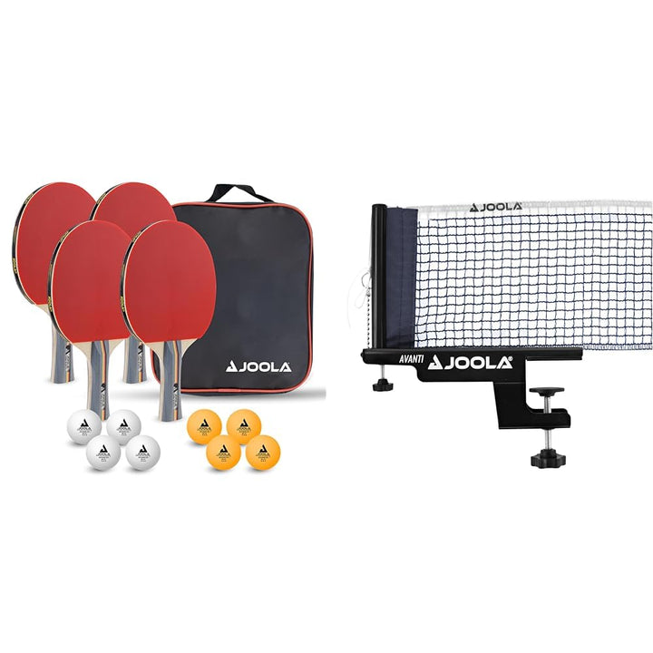 JOOLA Tischtennis-Set Team School Bundle mit Tischtennisnetz Schwarz, Bundle mit Tischtennisnetz Sch