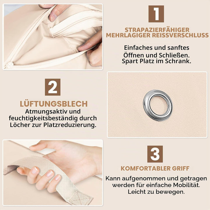 2 Stück Ultra Platzsparender Selbstkomprimierender Organizer, Aufbewahrungstasche für Bettdecken, Gr
