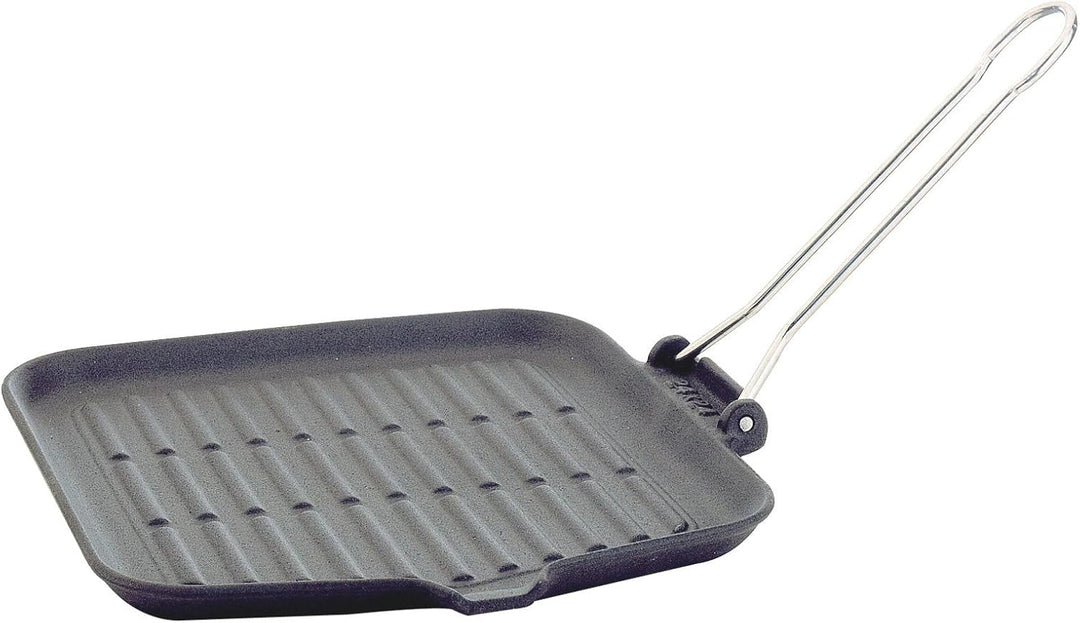 Ilsa Dietella Grillpfanne, aus Gusseisen, Aluminium, Antrazit, 24 x 24 cm