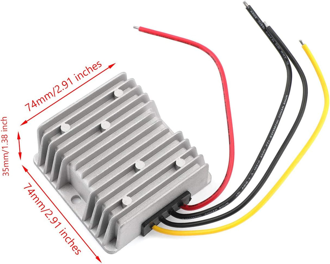 Areyourshop 8-40V bis 12V DC Spannungsstabilisator Wasserdichter 6A 72W Auto-Stromversorgungsregler