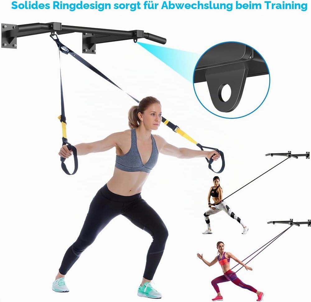 Klimmzugstange zur Wandmontage, Balkenhalterung, Balken und Sparren montierte Klimmzugstange für Zuh