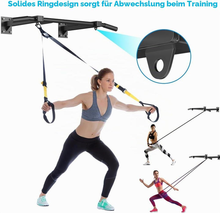 Klimmzugstange zur Wandmontage, Balkenhalterung, Balken und Sparren montierte Klimmzugstange für Zuh