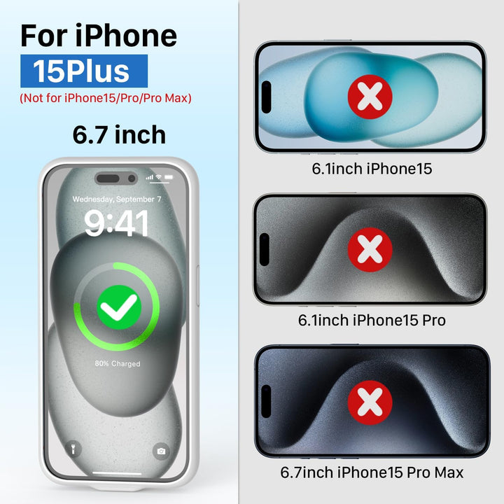 TQTHL Akkuhülle für iPhone 15 Plus, [ 6800mAh ] Zusatzakku Ladehülle Akku hülle Handyhülle,wiederauf