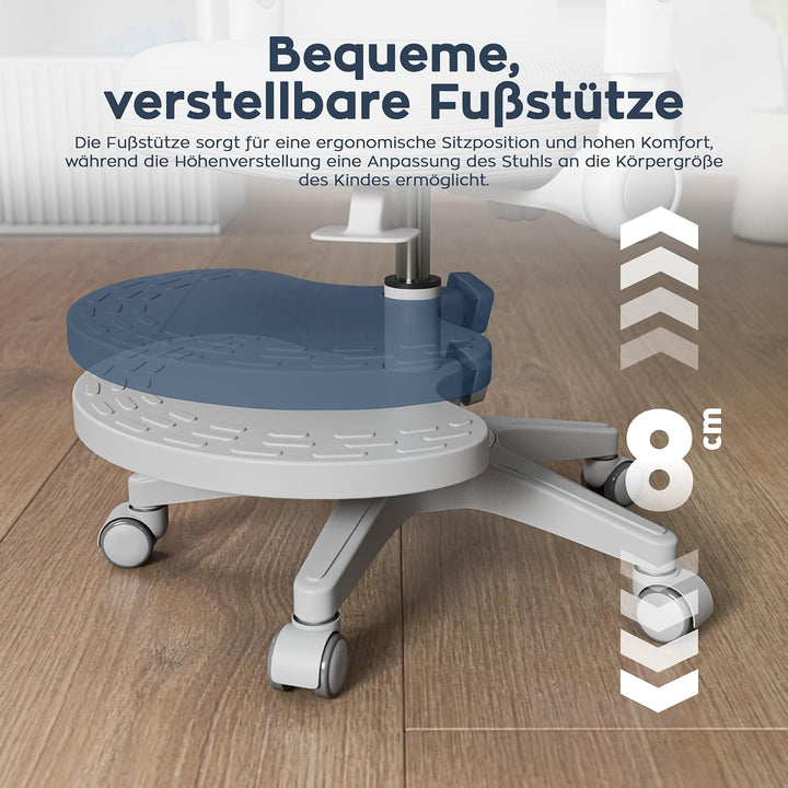 MARK ADLER Junior 5.0 Grey | Kinder Schreibtischstuhl Ergonomischer Bürostuhl Kinderdrehstuhl Jugend